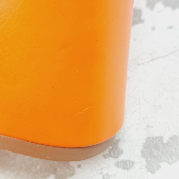 New Topshop Rocco strippy heeled wedge in orange M127 - Picture 15 of 16